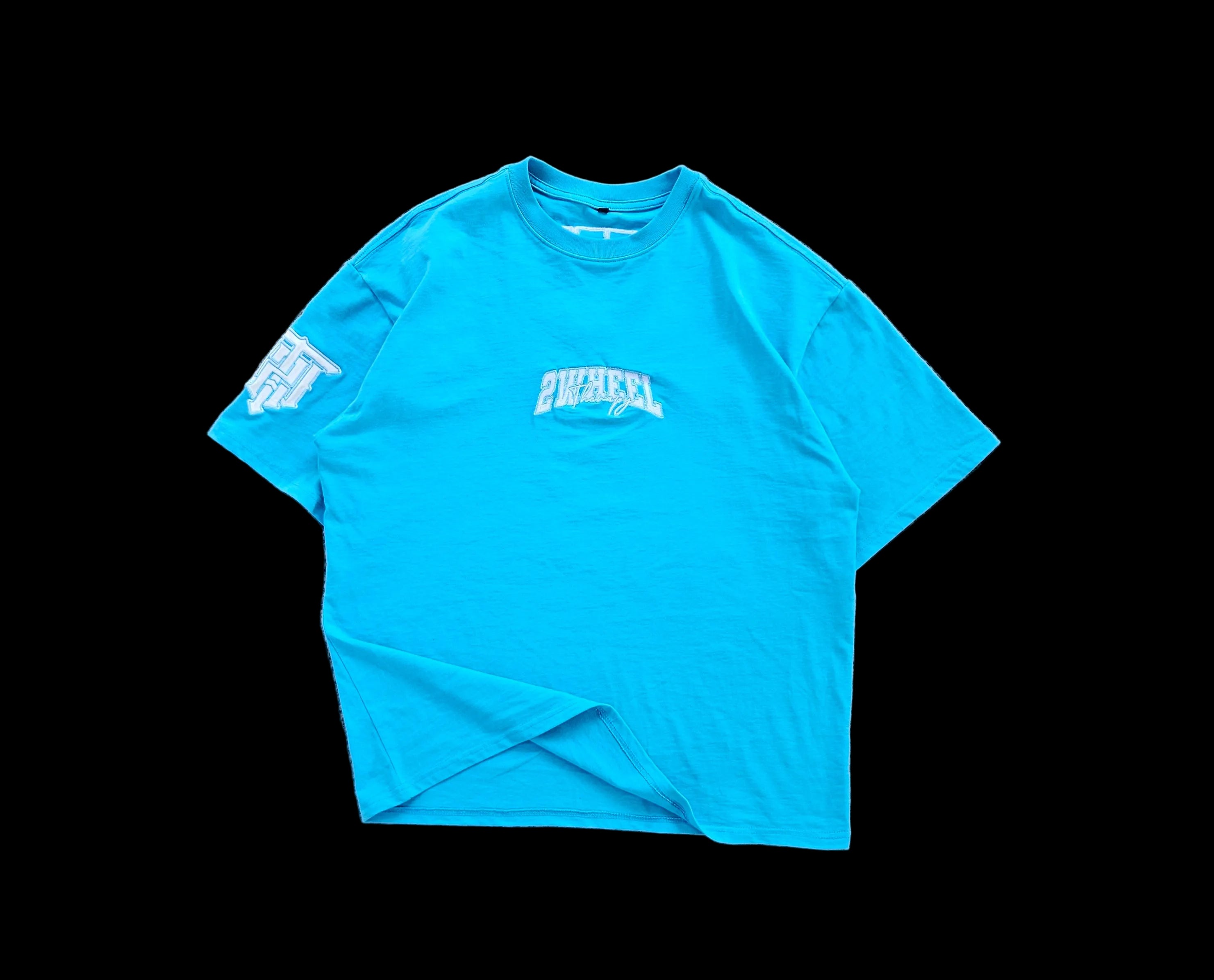 STATEMENT TEE CERULEAN BLUE/WHITE