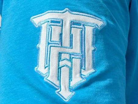STATEMENT TEE CERULEAN BLUE/WHITE